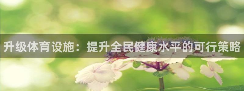意昂4集团官网首页：升级体育设施：提升全民健康水平的