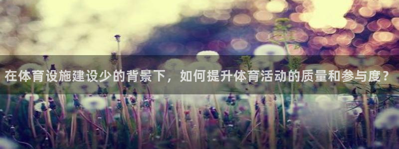 意昂4娱乐是那个系列的台子：在体育设施建设少的背景下，如何提