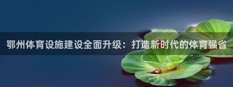 意昂体育4联系电话：鄂州体育设施建设全面升级：打造新